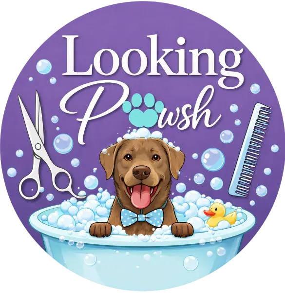 Looking Pawsh Grooming Logo